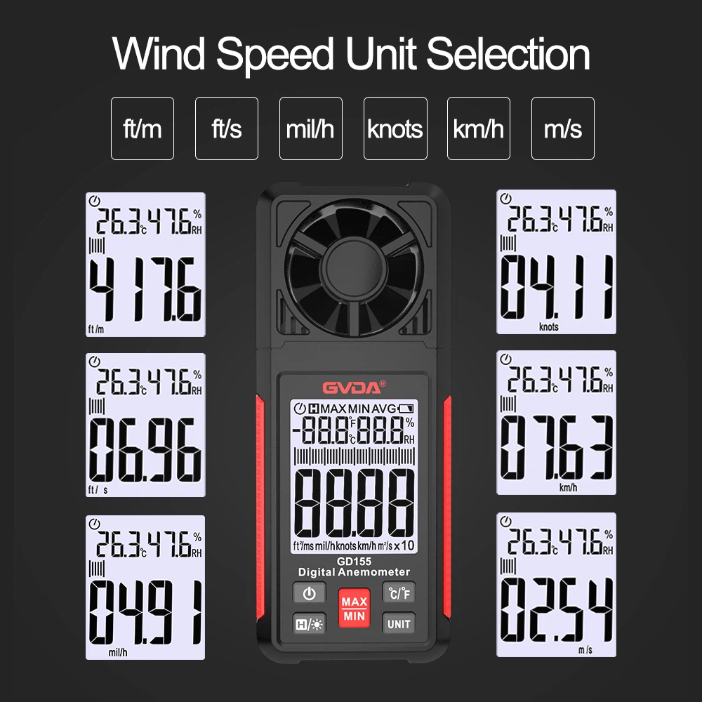 wind speed unit selection