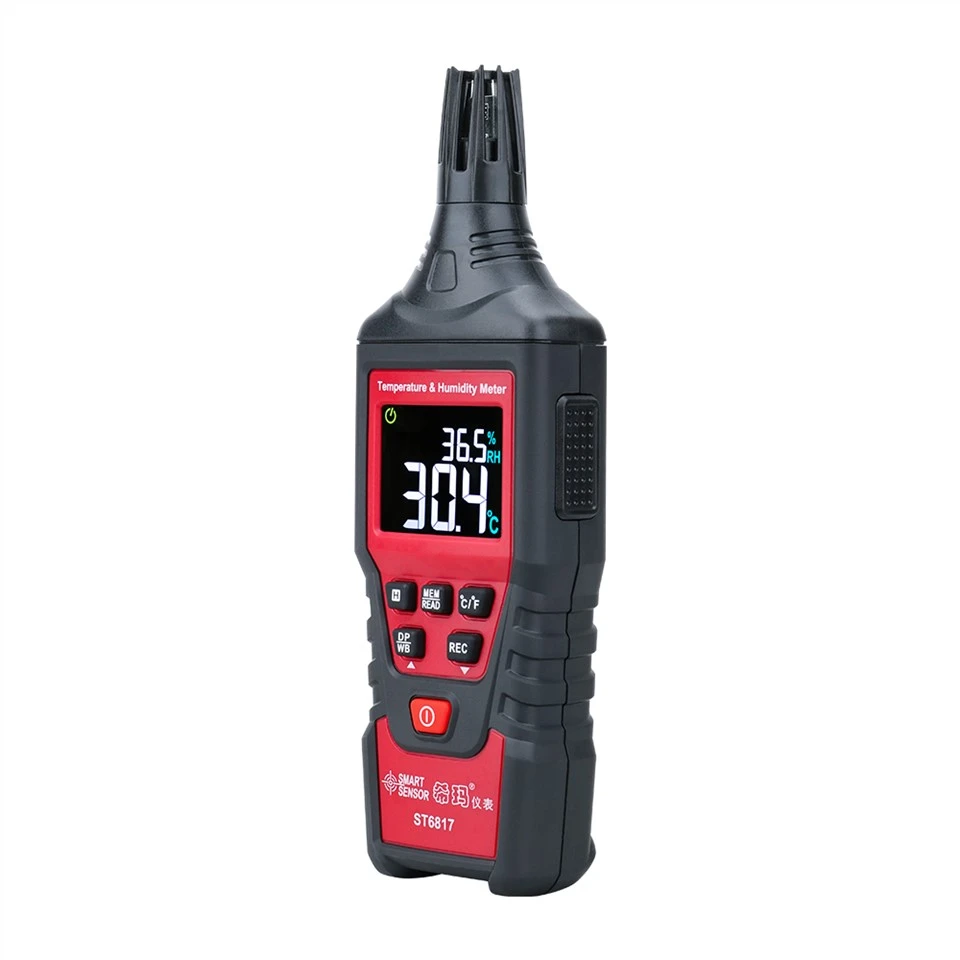 رنگارنگ LCD Hygrometer صفحه اصلی داخل سالن در فضای باز