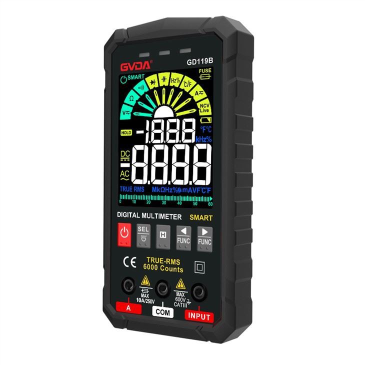 مولتی متر دیجیتال رنگی LCD اندازه گیری Ac Dc