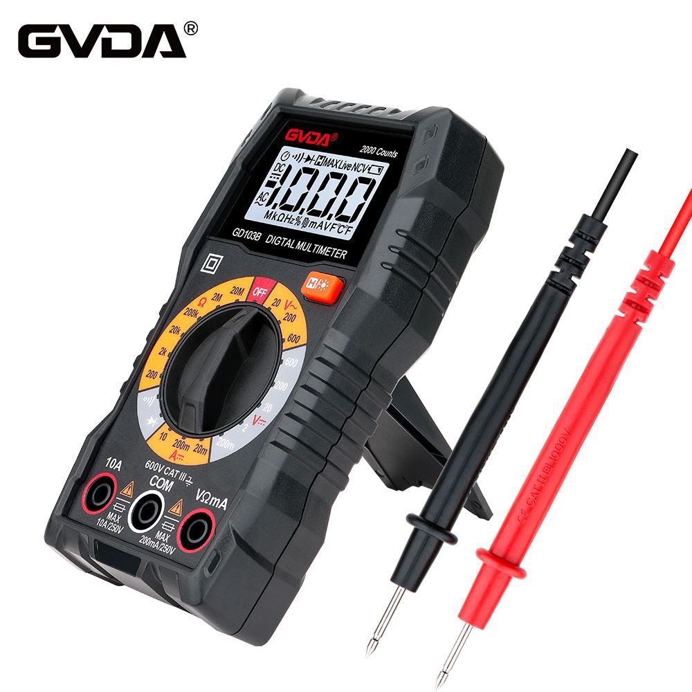 محدوده اندازه گیری ولتاژ DC مینی مولتی متر دیجیتال GD103B چیست؟