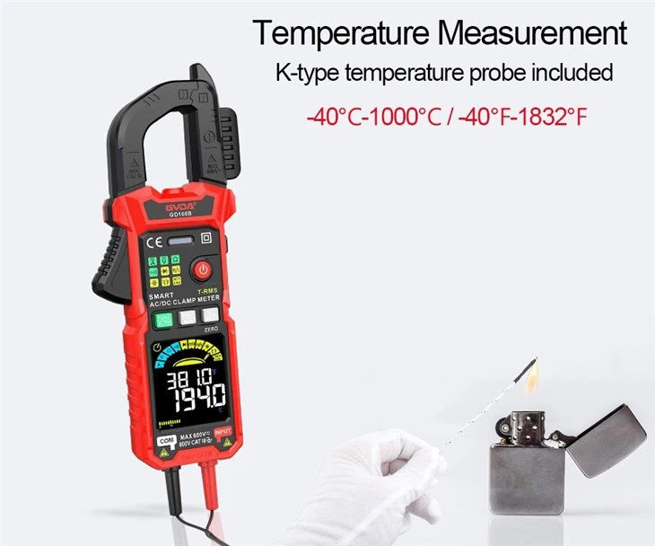 Auto Ranging 600A AC/DC TRMS Clamp Meter